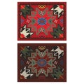 Armenian carpet Crown Carpet detail with traditional ornaments and patterns - Armenian Ornament Royalty Free Stock Photo